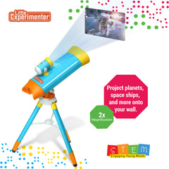 2-in-1 Kids Projector + Telescope with Collapsible Tripod - Great Space Exploration Set!